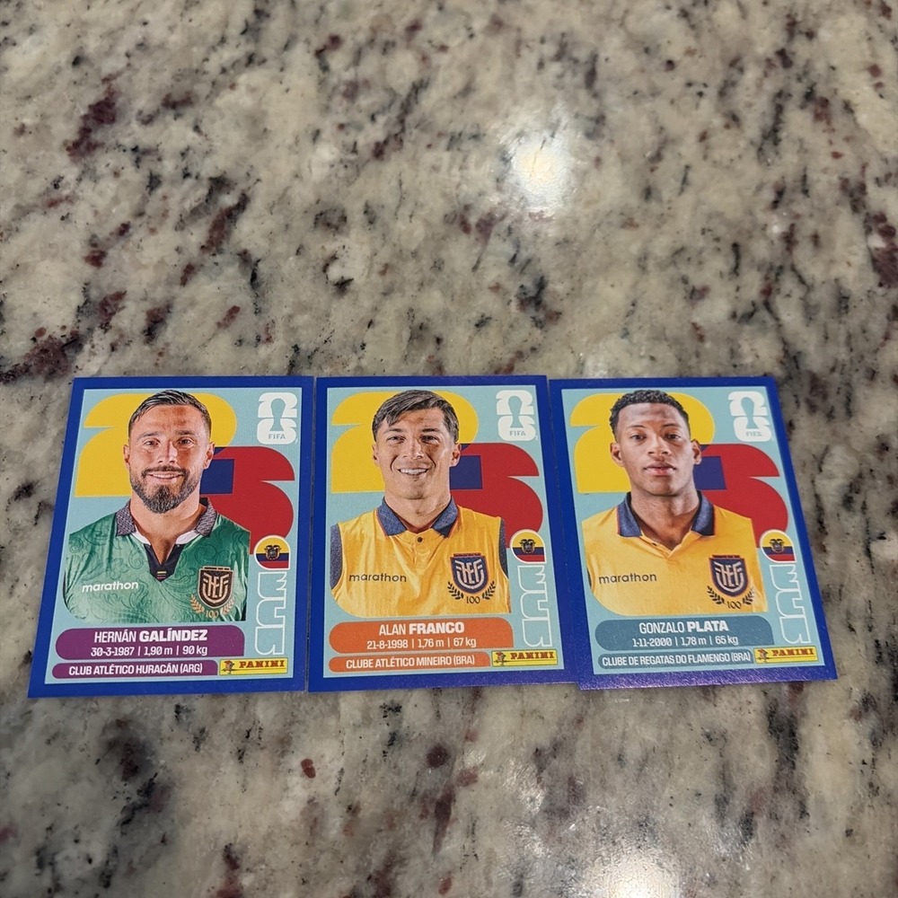 2026 Panini FIFA World Cup Sticker Blue Parallel Ecuador ECU 2 10 16 Lot